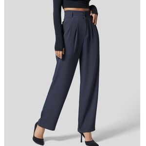 Halara High waisted navy work pants, new